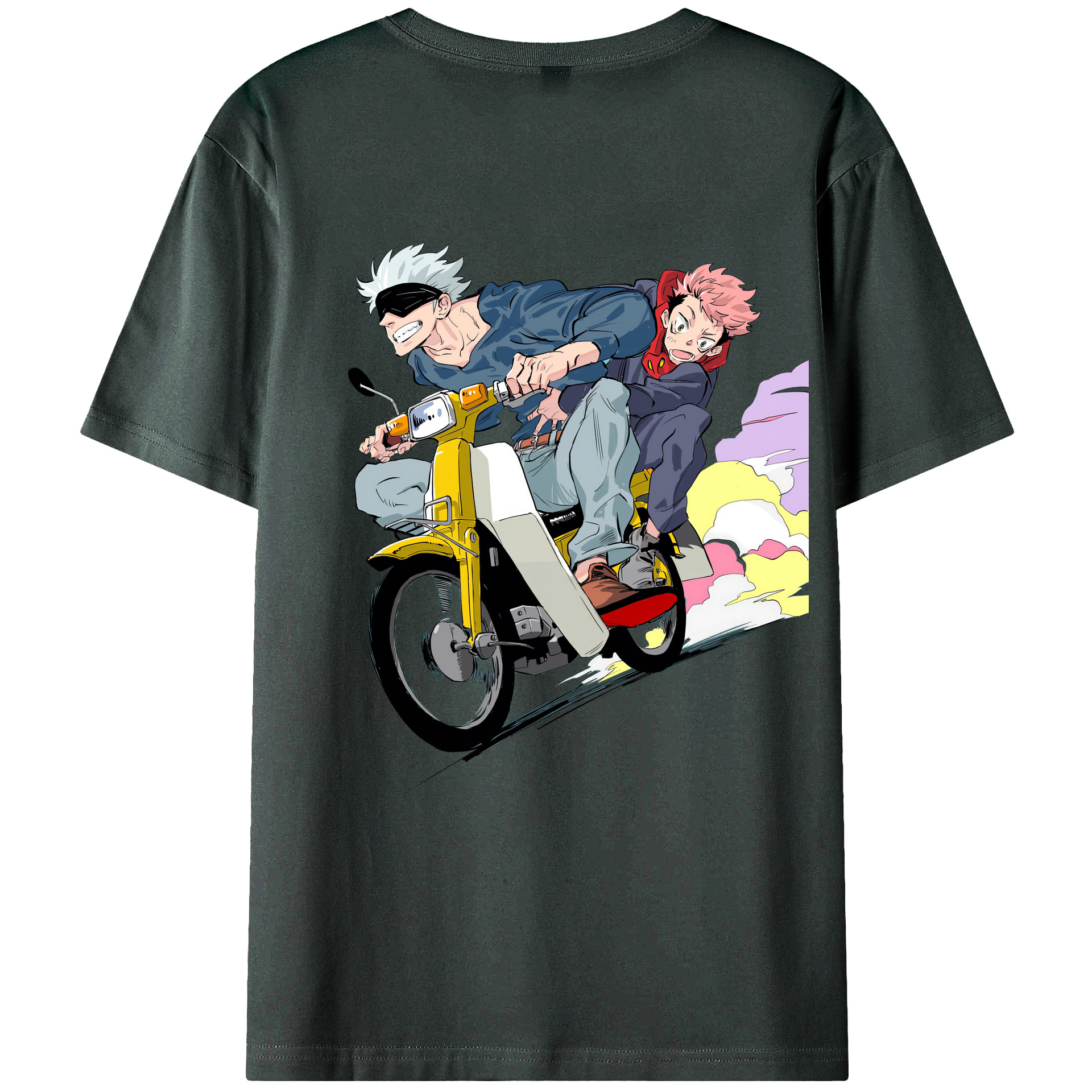 （画像用） 呪術廻戦 Jujutsu Kaisen 綿100％ メンズ半袖Tシャツ（バックプリント） 通気性